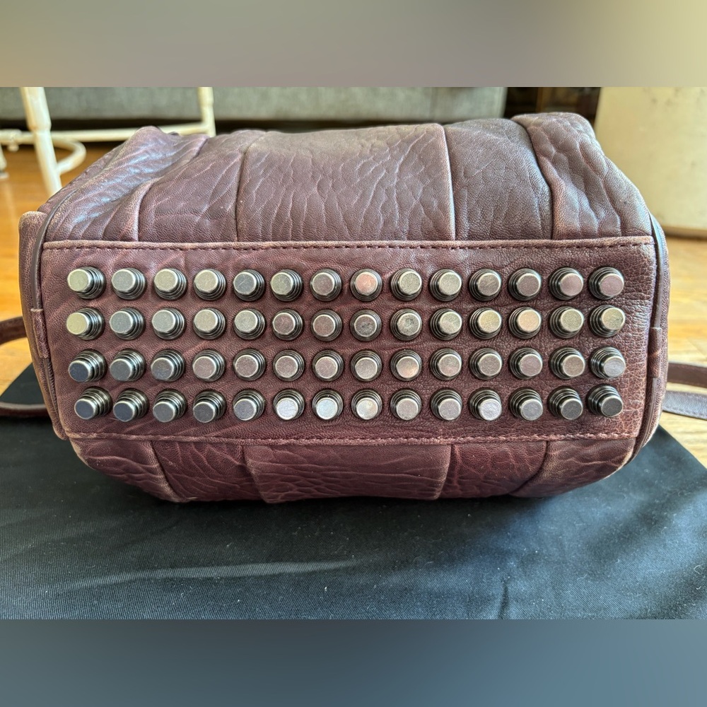 Alexander Wang Rocco Bag , Burgundy with Silver-Toned Hardware, Studded bottom. - Picture 9 of 14